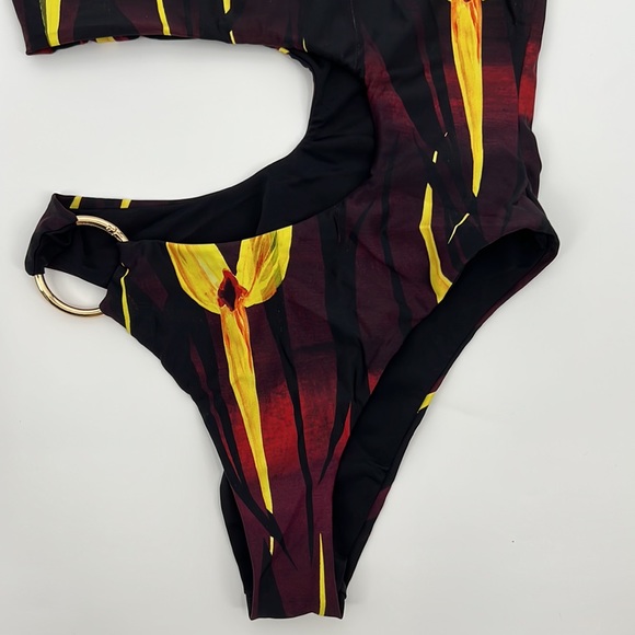 Louisa Ballou Half Moon One Piece Swimsuit in Midnight Orchid - Picture 6 of 9